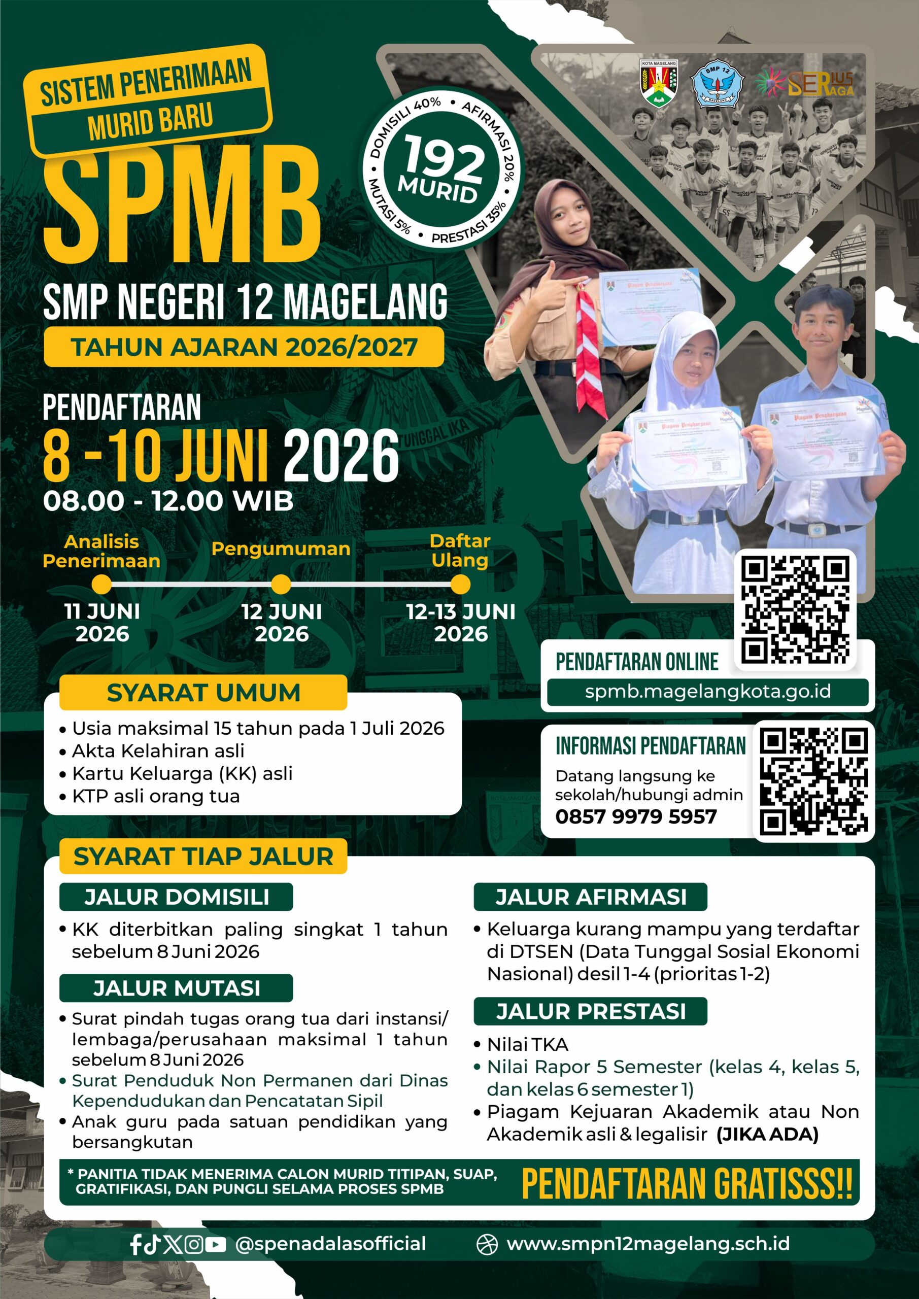 Seleksi Penerimaan Murid Baru Tahun Ajaran 2026/2027